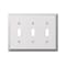 Amerelle Wall Plate, Number of Gangs: 3 gang Stamped Steel, Polished Chrome Finish, Chrome 161TTT - alternate 1